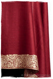 The Sophistiqué Bordeaux Solitaire Frontière Shawl