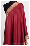 The Sophistiqué Bordeaux Lotus Frontière Shawl