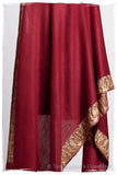 The Sophistiqué Bordeaux Lotus Frontière Shawl