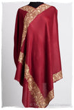 The Sophistiqué Bordeaux Lotus Frontière Shawl