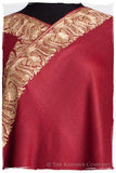 The Sophistiqué Bordeaux Lotus Frontière Shawl