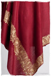 The Sophistiqué Bordeaux Lotus Frontière Shawl