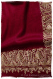 The Sophistiqué Bordeaux Lotus Frontière Shawl