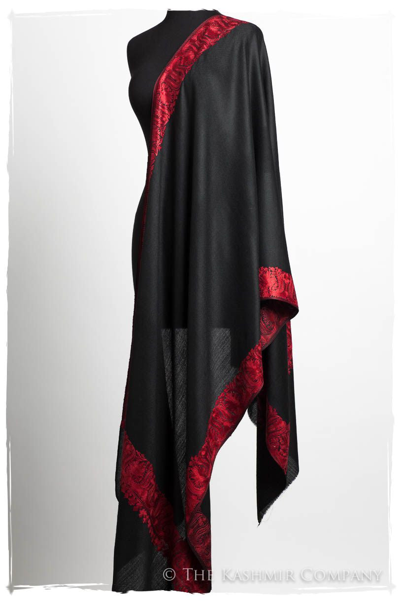 The Sophistiqué Rouge Lotus Frontière Shawl
