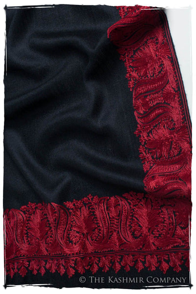 The Sophistiqué Rouge Lotus Frontière Shawl