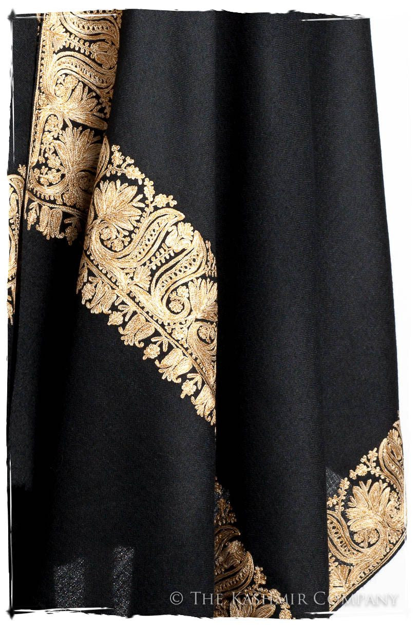 The Sophistiqué Oro Lotus Frontière Shawl