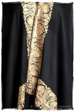 The Sophistiqué Oro Lotus Frontière Shawl
