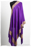 The Sophistiqué Royal Lilac Frontière Shawl