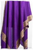 The Sophistiqué Royal Lilac Frontière Shawl
