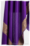 The Sophistiqué Royal Lilac Frontière Shawl