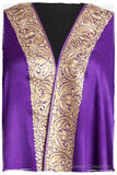 The Sophistiqué Royal Lilac Frontière Shawl