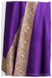The Sophistiqué Royal Lilac Frontière Shawl
