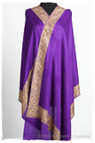The Sophistiqué Royal Lilac Frontière Shawl