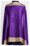 The Sophistiqué Royal Lilac Frontière Shawl