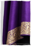 The Sophistiqué Royal Lilac Frontière Shawl