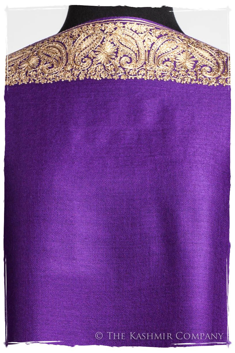 The Sophistiqué Royal Lilac Frontière Shawl