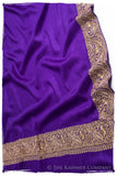 The Sophistiqué Royal Lilac Frontière Shawl