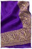 The Sophistiqué Royal Lilac Frontière Shawl