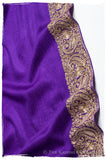 The Sophistiqué Royal Lilac Frontière Shawl