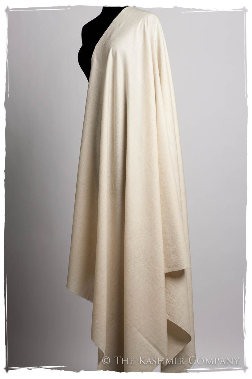 Turtledove Ivory - Le Luxe Simple - Grand Handloom Pashmina Shawl