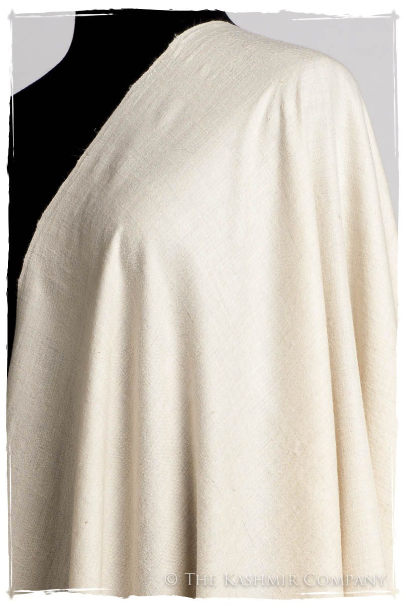 Turtledove Ivory - Le Luxe Simple - Grand Handloom Pashmina Shawl