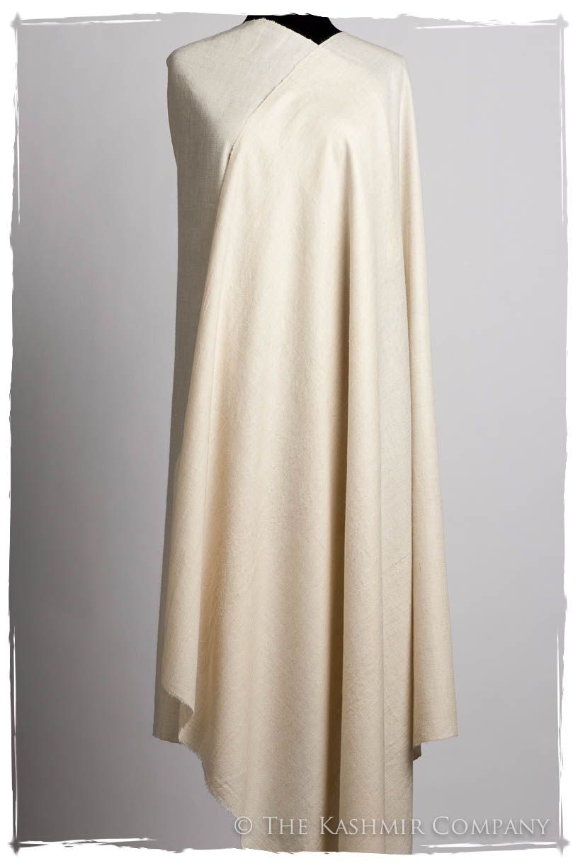 Turtledove Ivory - Le Luxe Simple - Grand Handloom Pashmina Shawl