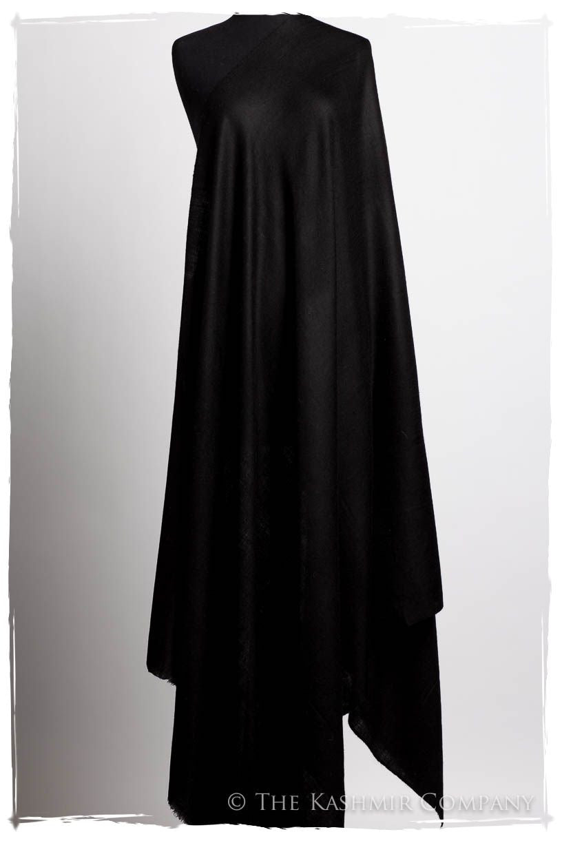 Caviar Ebony - Le Luxe Simple - Grand Handloom Pashmina Shawl