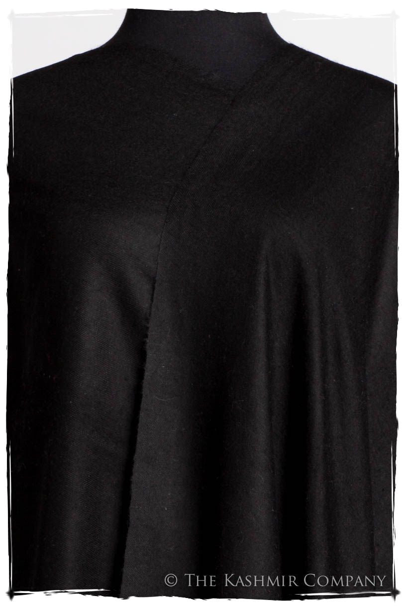 Caviar Ebony - Le Luxe Simple - Grand Handloom Pashmina Shawl