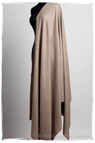 California Sand Taupe - Le Luxe Simple - Grand Handloom Pashmina Shawl