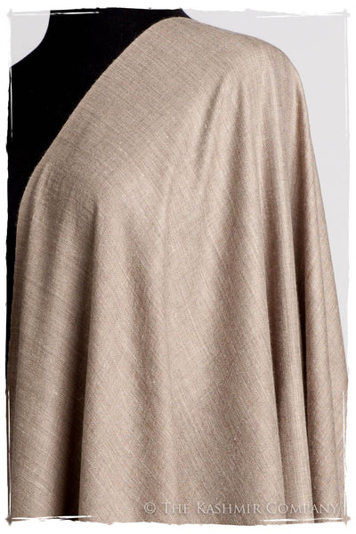 California Sand Taupe - Le Luxe Simple - Grand Handloom Pashmina Shawl