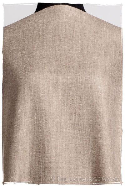 California Sand Taupe - Le Luxe Simple - Grand Handloom Pashmina Shawl