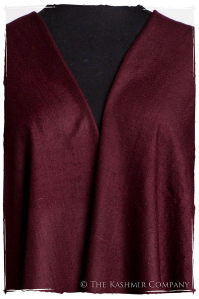 Windsor Burgundy - Le Luxe Simple - Grand Handloom Pashmina Shawl