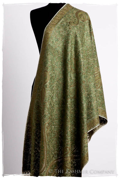 Cachemire Vert Ivoire Trésor Paisley Antiquaires Shawl