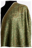Cachemire Vert Ivoire Trésor Paisley Antiquaires Shawl