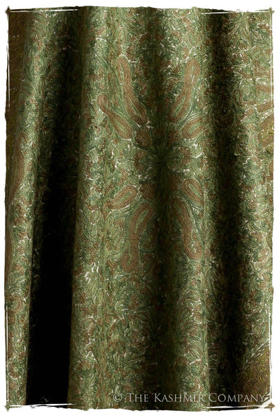 Cachemire Vert Ivoire Trésor Paisley Antiquaires Shawl