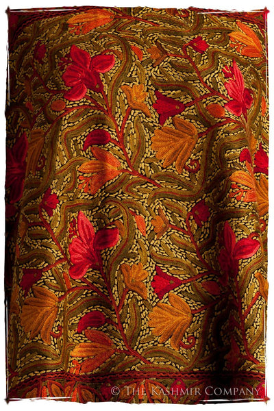 Jardin de Bijoux Rouges Antiquaires Shawl