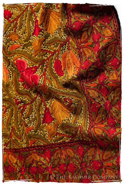 Jardin de Bijoux Rouges Antiquaires Shawl