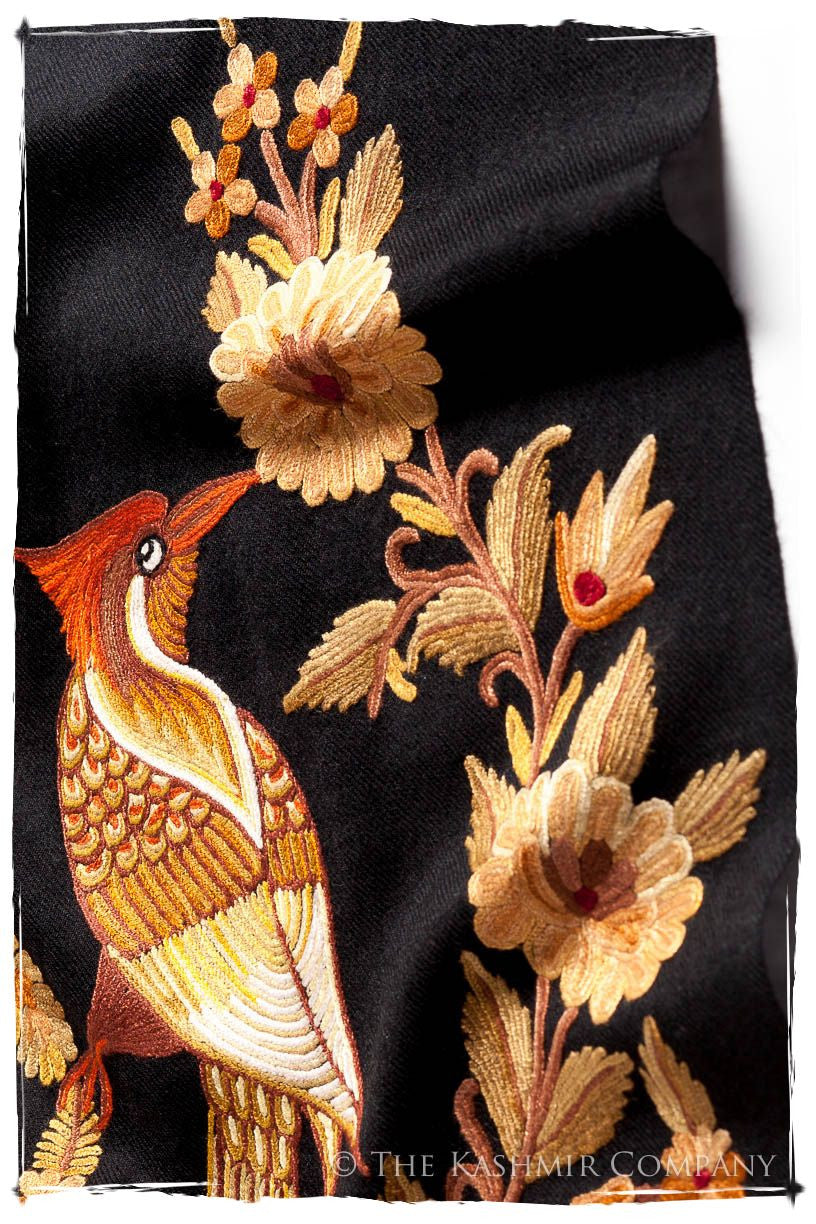 Oiseaux de Paradis Noir Gift Shawl