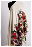 Nouvelle Soirée Belle Roses Ivorie Shawl