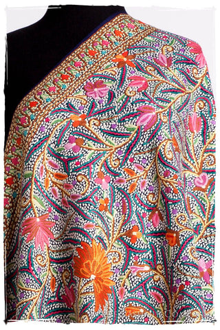 Lotus du lac Cachemire Antiquaires Shawl