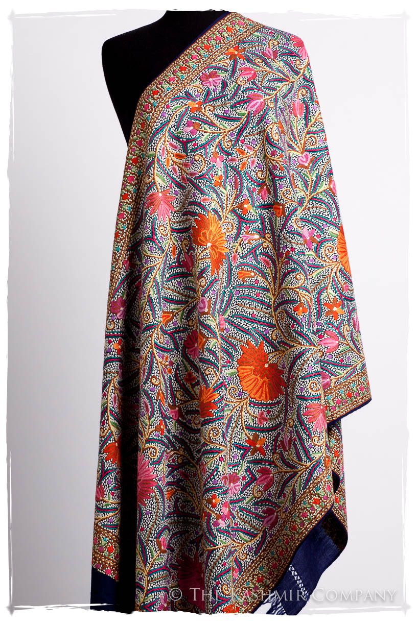 Lotus du lac Cachemire Antiquaires Shawl