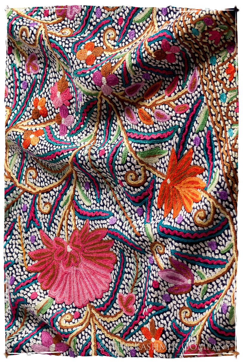 Lotus du lac Cachemire Antiquaires Shawl