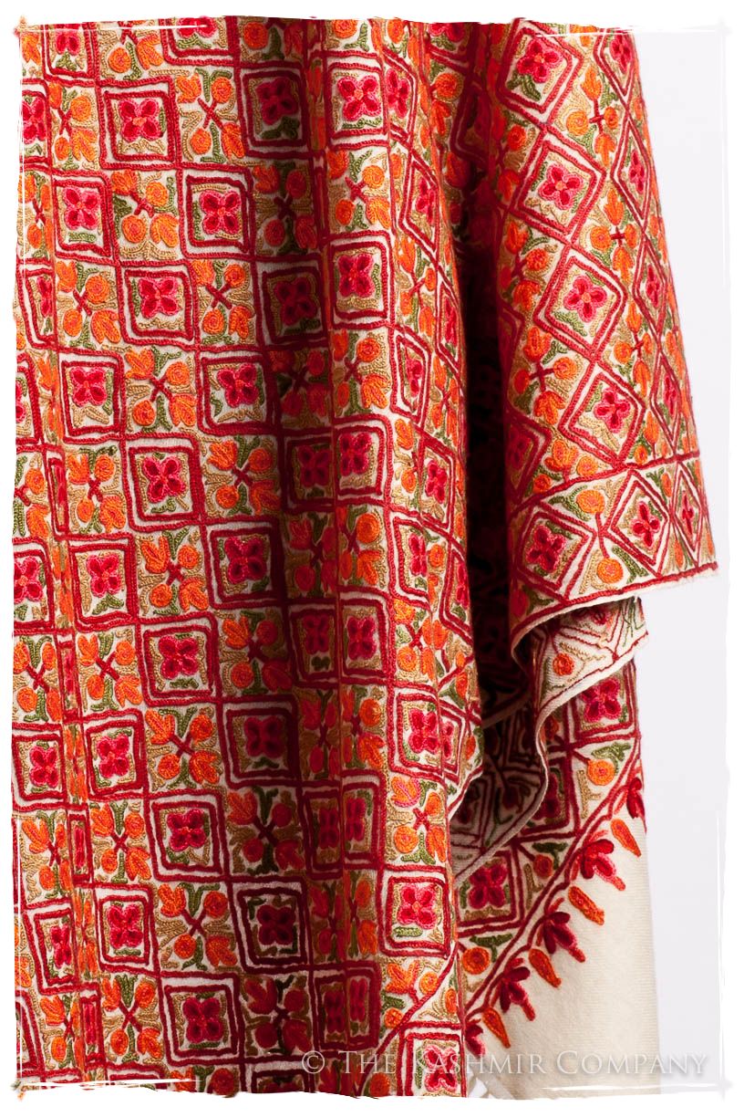 Mosaïque de Rose Français Antiquaires Shawl