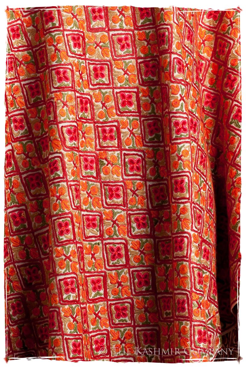 Mosaïque de Rose Français Antiquaires Shawl