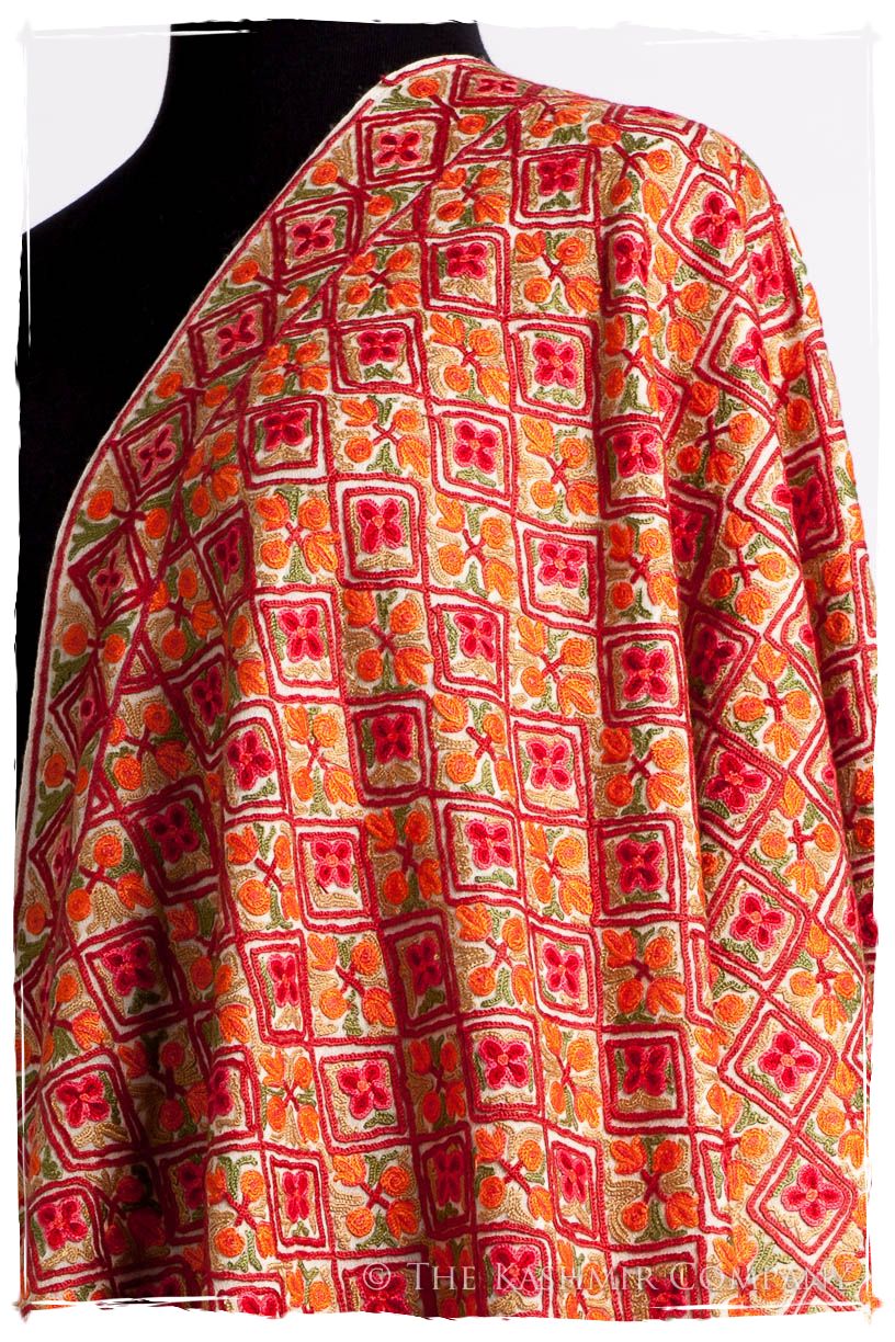 Mosaïque de Rose Français Antiquaires Shawl