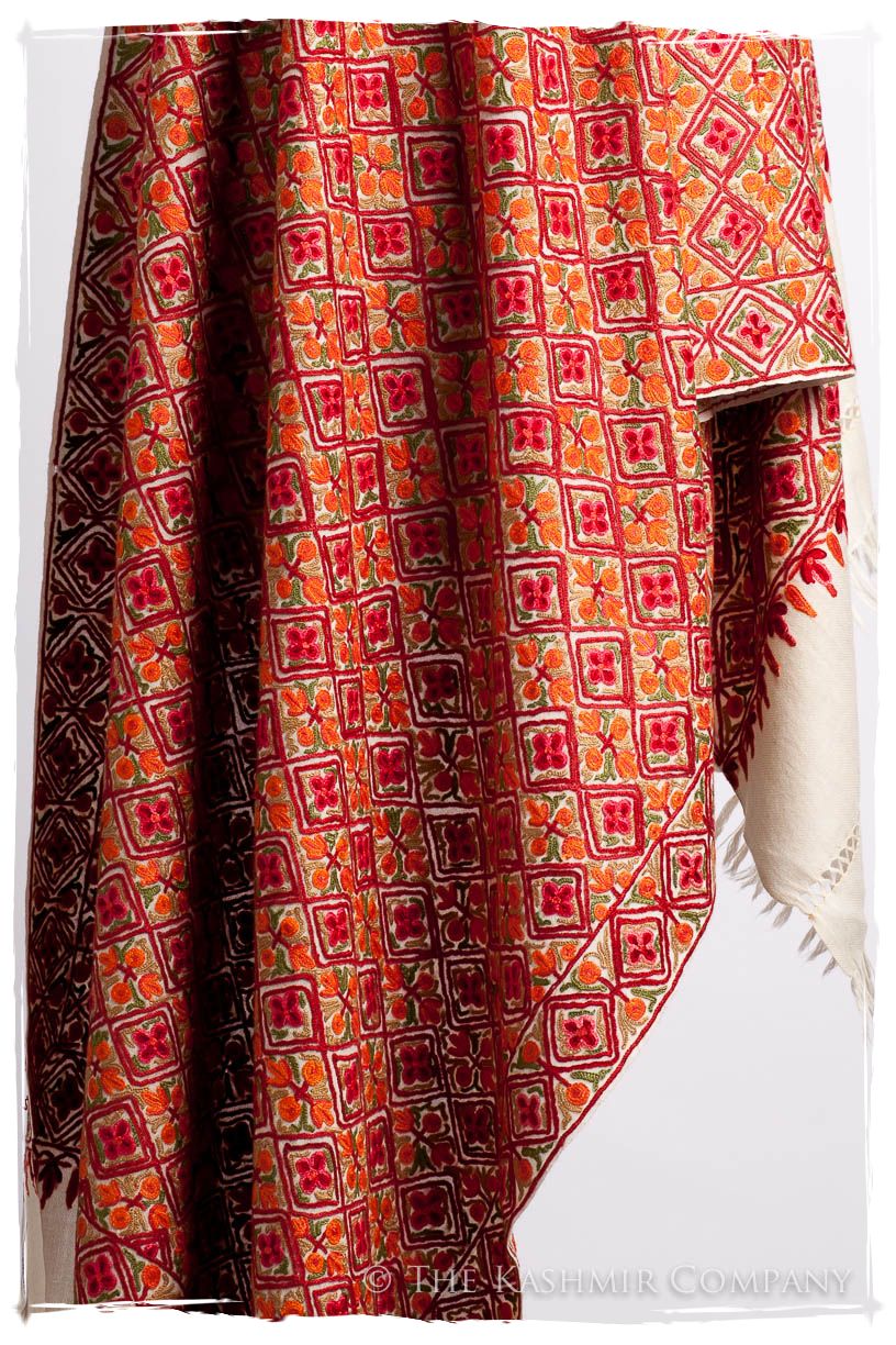 Mosaïque de Rose Français Antiquaires Shawl