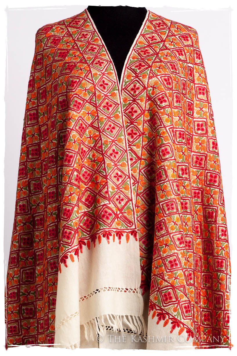 Mosaïque de Rose Français Antiquaires Shawl
