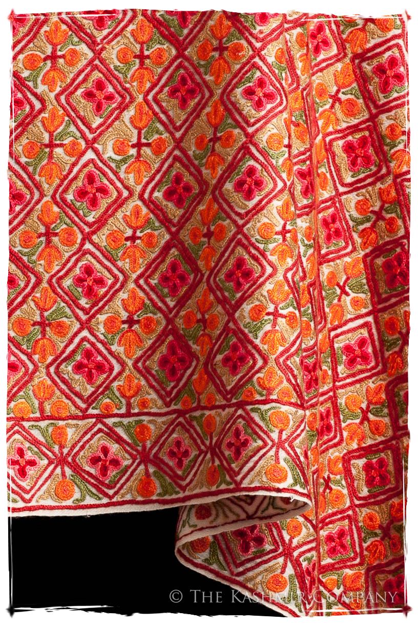 Mosaïque de Rose Français Antiquaires Shawl