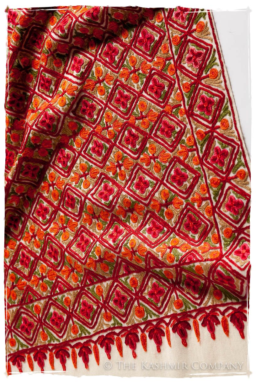 Mosaïque de Rose Français Antiquaires Shawl