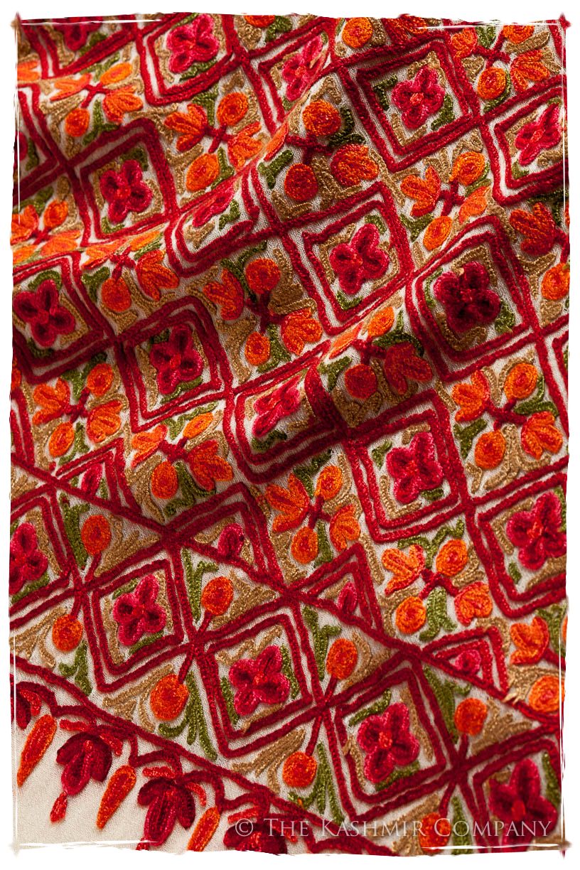 Mosaïque de Rose Français Antiquaires Shawl